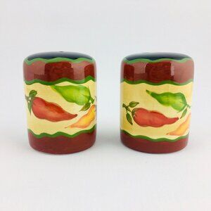 THE MAIN INGREDIENTS Southwestern Chili Peppers Stoneware Salt Pepper Shaker Set